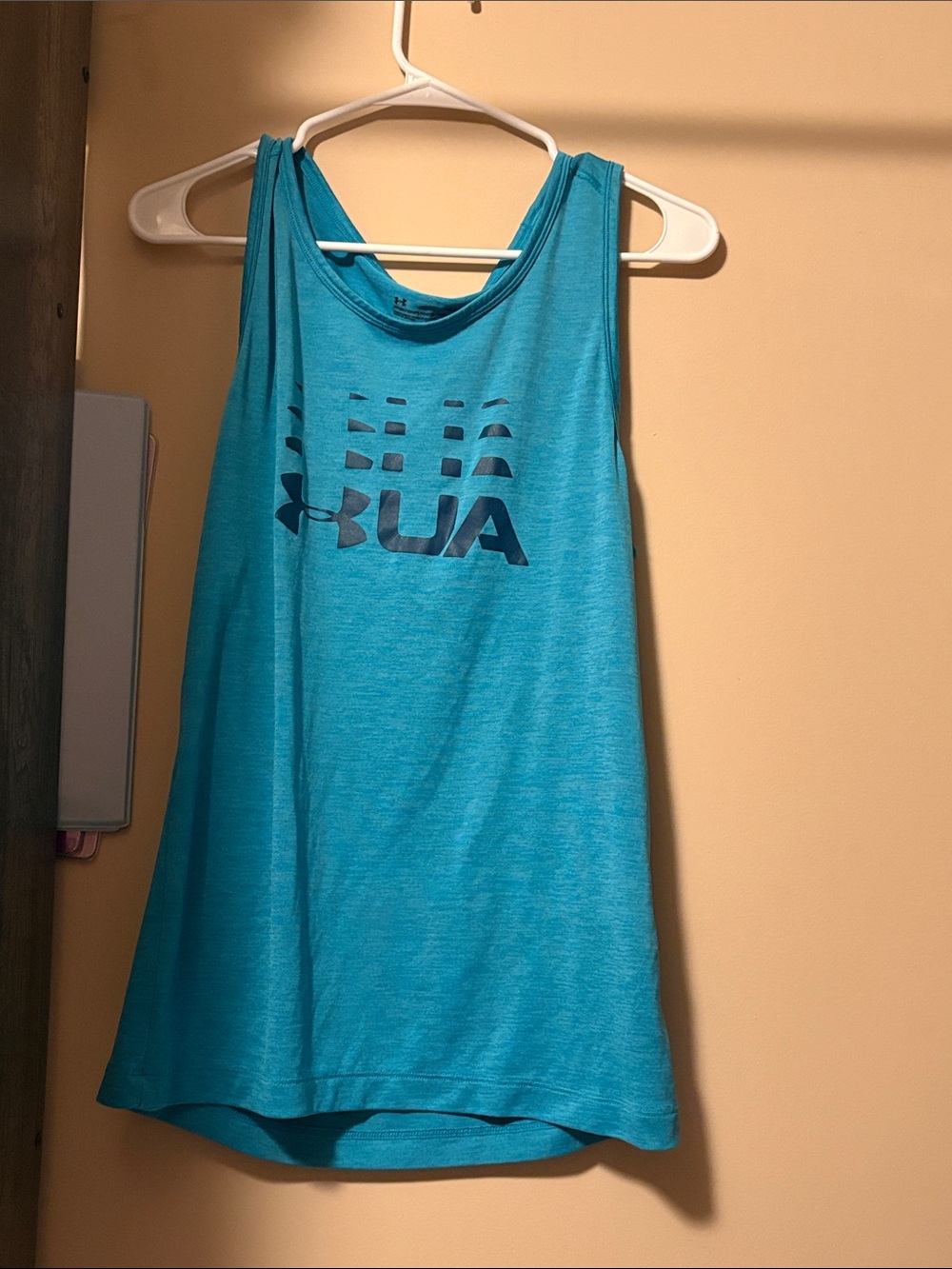 Under Armour Teal Blue Logo Athletic Tank Top